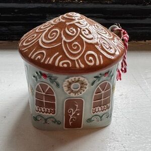 NWT ANTHROPOLOGIE Ginger Ceramic Stoneware Sugar Bowl ***